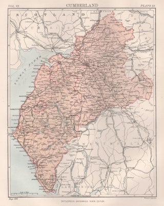 Item #4189 Cumberland, Cumbria. The Encyclopaedia Britannica