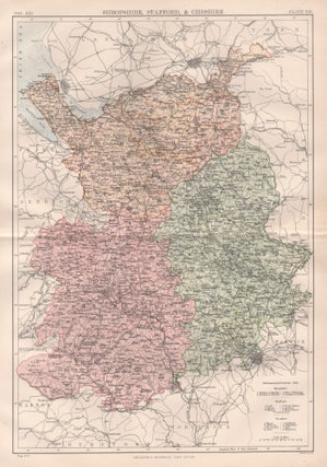 Item #4201 Shropshire, Stafford and Cheshire. The Encyclopaedia Britannica