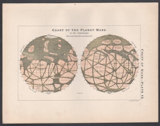 Chart of the Planet Mars, in Two Hemispheres