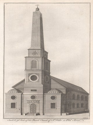 Item #50 The South West View of the Parish Church of St Luke in Old Street. Benjamin Cole, fl