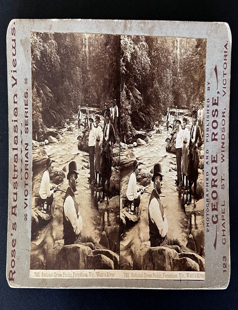 Item #5036 742 Rational Dress Picnic, Fernshaw, Vic. Watt's River. George Rose.