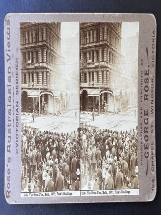 Item #5110 1534 The Great Fire, Melb., 1897; Fink’s Buildings. George Rose