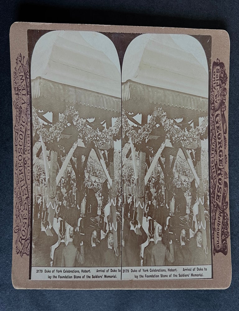 Item #5158 3179 Duke of York Celebrations, Hobart. Arrival of Duke to lay the Foundation Stone of the Soldiers' Memorial. George Rose.