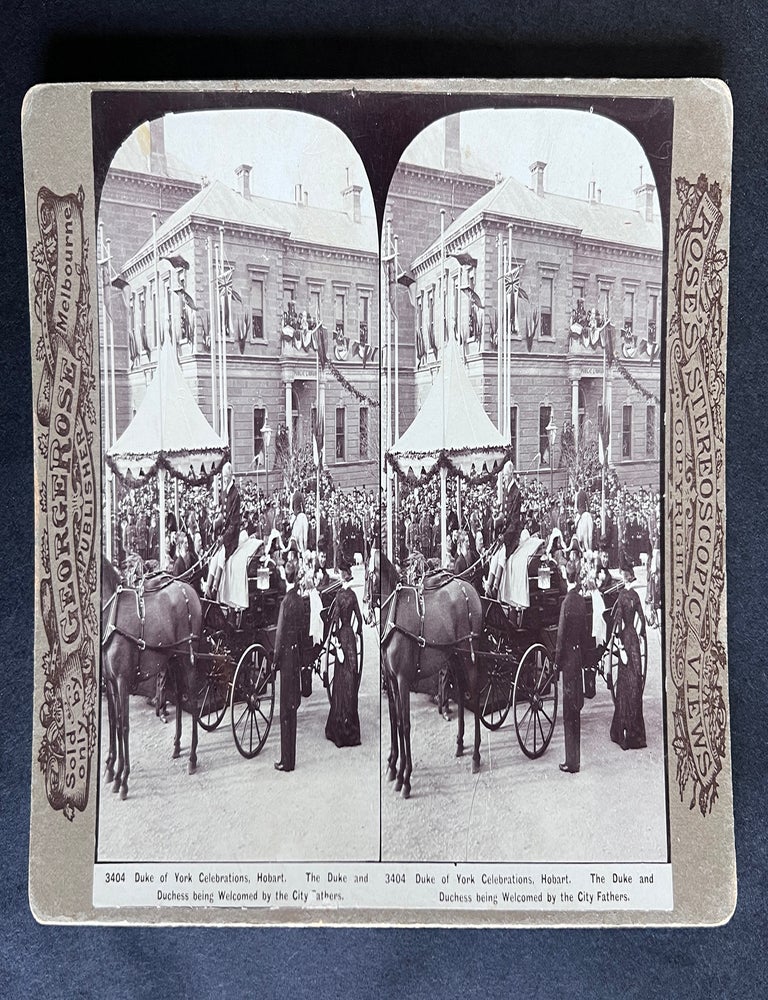 Item #5166 3404 Duke of York Celebrations, Hobart. The Duke and Duchess being Welcomed by the City Fathers. George Rose.