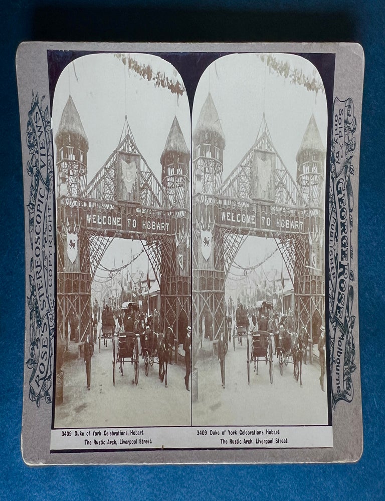 Item #5168 3409 Duke of York Celebrations, Hobart. The Rustic Arch, Liverpool Street. George Rose.