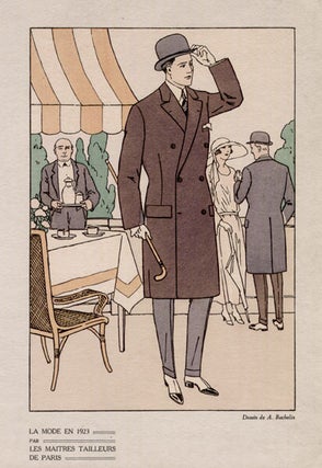 Item #55 Parisien 1920s Mens Fashion Design. A Bachelin