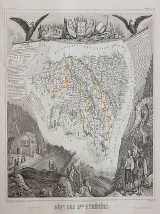 Item #563 French department - Basses Pyrenees. Victor Levasseur