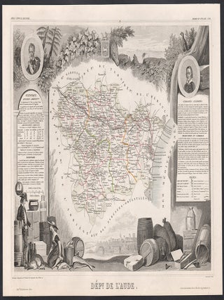 Item #569 French department - L'Aude. Victor Levasseur
