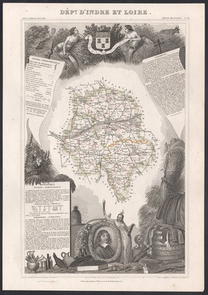 Item #571 French department - Indre et Loire. Victor Levasseur