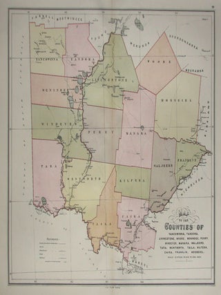 Item #588 NSW - Map of the Counties of Yancowinna, Tandora, Livingstone, Woore. John Sands,...