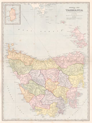 General Map of Tasmania. Picturesque Atlas Publishing Company.