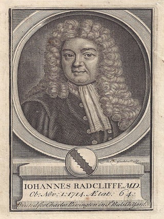 Item #695 John Radcliffe MD. Michael Vandergucht, Bt after Sir Godfrey Kneller
