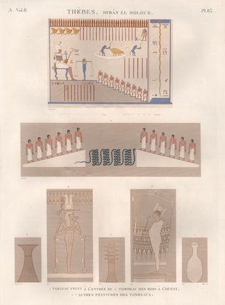 Item #789 Egyptian tomb paintings, Thebes. Allais after Dutertre