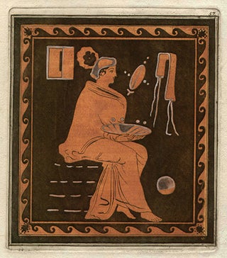 Item #824 Hamilton Greek Vase - Woman sitting on a rock. Pierre Francois Hugues D'Hancarville,...