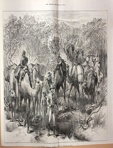 Item #969 The Australian exploring expedition travelling through scrub. Jesse Young.